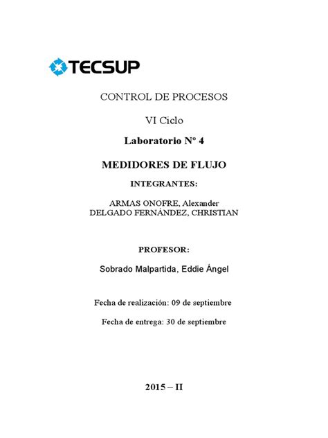 PDF Lab04 Medidores De FLujo DOKUMEN TIPS