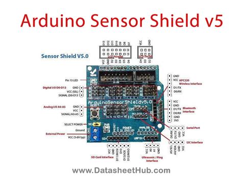 Arduino Sensor Shield V Expansion Board Datasheet Hub