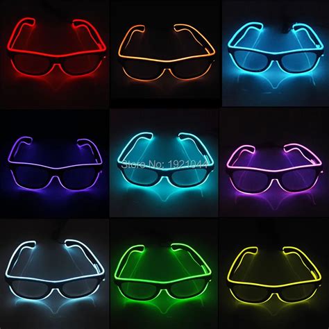 High Quality El Wire Glowing Glasses Led Flashing Sunglasses Holiday