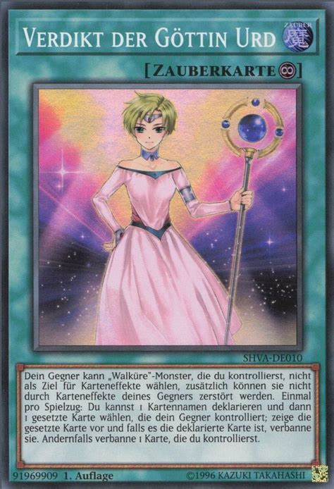 Recollectibles Sammelkarte Yugioh Karte Verdikt Der Göttin Urd Deutsch