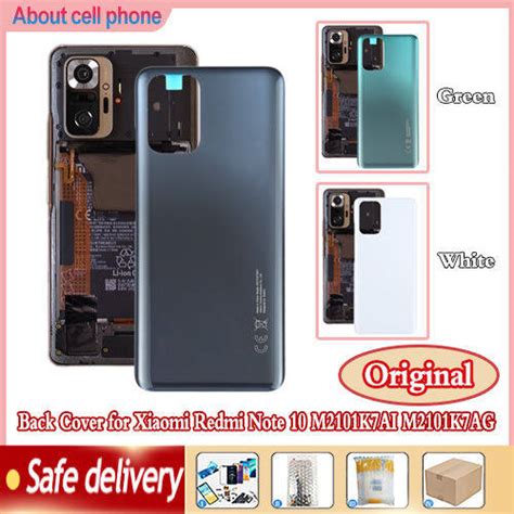 AboutCellphone Original ฝาหลงสำหรบ Xiaomi Redmi Note 10 M2101K7AI