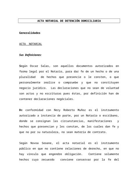 Doc Clases De Actas Notarial Dokumen Tips