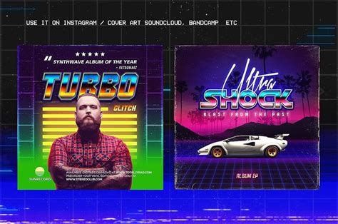 80s Synthwave Square Artpack Synthwave Vaporwave Scene Culture