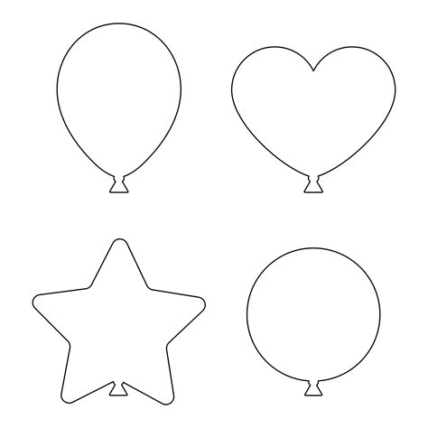 7 Best Images of Balloon Outline Printable - Balloon Cut Out Template