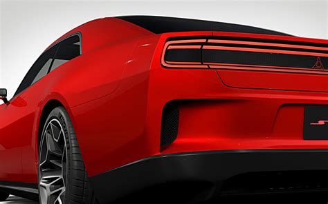 Modelo 3d Dodge Charger Daytona SRT Concept 2024 Rojo TurboSquid 2073224