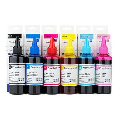 Universal Dye Refill Ink Combo For Epson Printer Cartridges BK C M Y LC