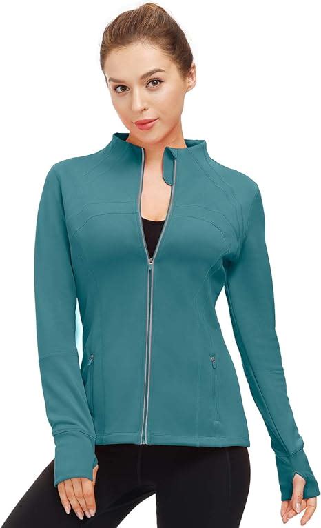 Women S Yoga Jacket Zip Up Track Jackets Slim Fit Running Clothing Fall