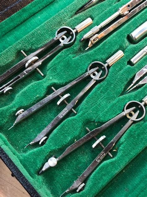 Mechanical Drawing Tool Set - Vintage Drawing Tools - Drafting Kit