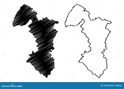 Trnava Region Regions Of Slovakia Slovak Republic Map Vector