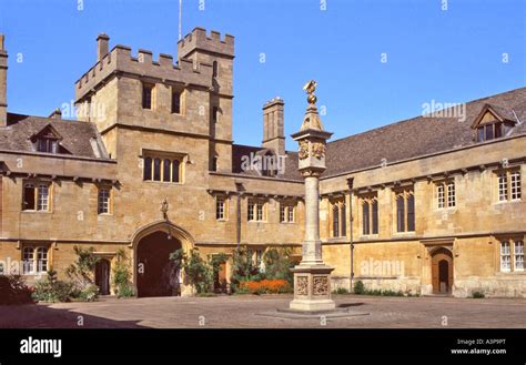 Main Quad Corpus Christi College Oxford Oxfordshire Uk Stock Photo