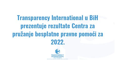 Transparency International U BiH Prezentuje Rezultate Centra Za