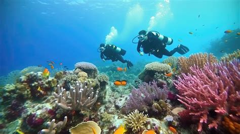 Premium Ai Image Scuba Diving Expeditions And Explore The Mesmerizing