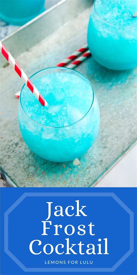 Jack Frost Cocktail Recipe Slushy Drinks Vodka Holiday Drinks Fun