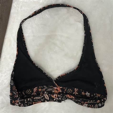 Super Cute Flower Halter Bikini Top Tiny Flaw On Depop