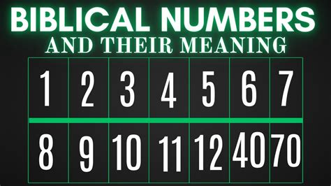 spiritual meaning  numbers   bible     bible studies