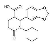 Ácido 2 benzo d 1 3 dioxol 5 il 1 ciclohexil 6 oxopiperidin 3