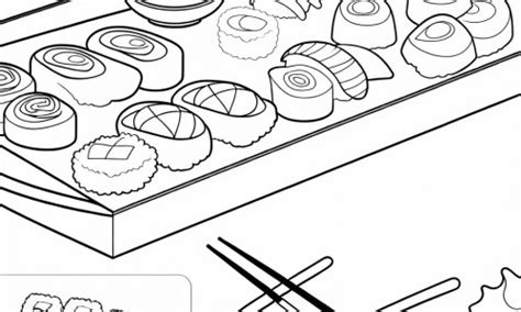 Dibujo Para Colorear De Sushis Kawaii Descargar O Imprimir De Forma