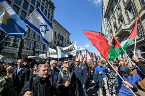 Brigata Ebraica Vs Filo Palestinesi Corteo 25 Aprile Milano 3 Dago