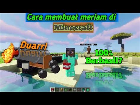 Cara Membuat Meriam Tnt Di Minecraft Youtube