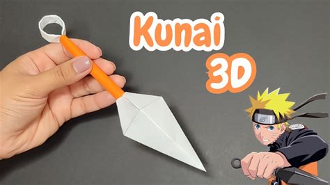 Origami Kunai 3d Naruto Kunai Paper Knife Easy Tutorial Ninja