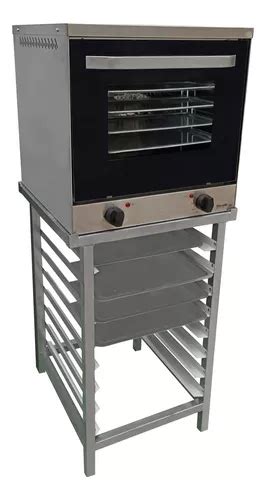 Horno Convector Morelli Dorato Panadero Pastelero Con Base Y 8 Bandejas