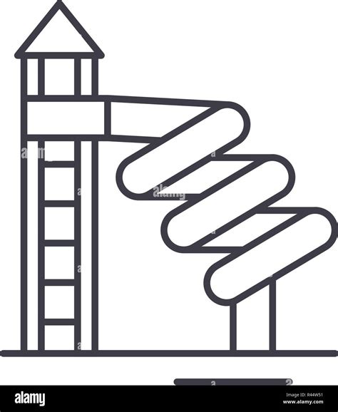 Playground line icon concept. Playground vector linear illustration ...