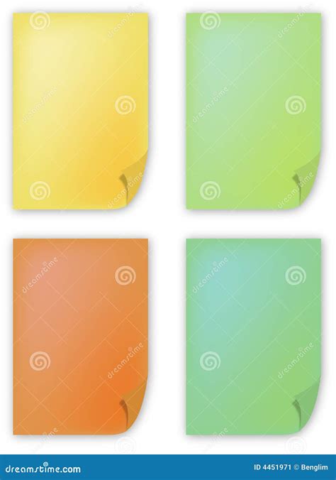 color paper stock vector illustration  post notes