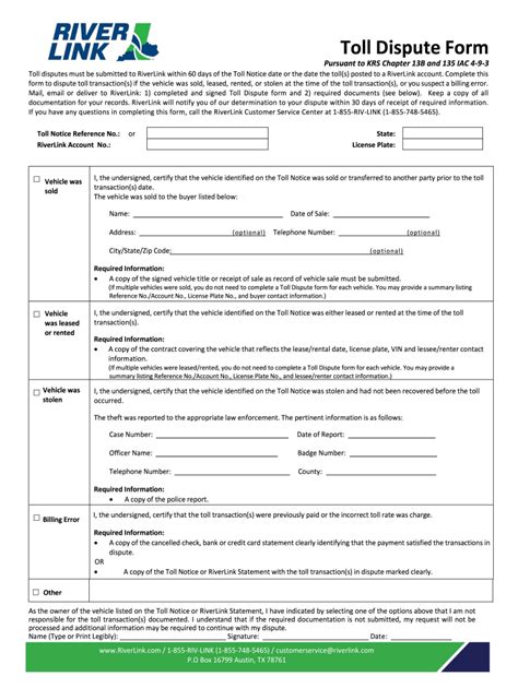 Riverlink Dispute Form Fill Out Sign Online Dochub