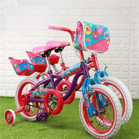 Bike 14'' Super Little girl Red & Pink Bike with Training Wheels kids ...