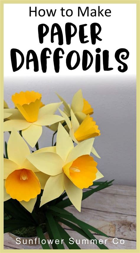 Learn How To Make Paper Daffodils And Your Home Will Be Ready For Spring Paper Flower Template