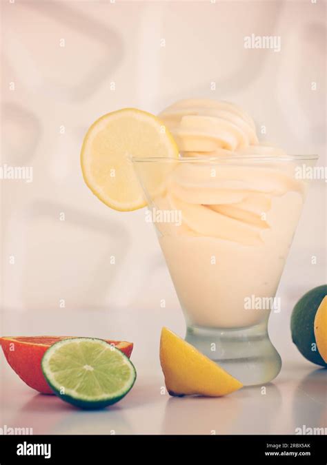 Frozen Soft Serve Yogurt Stock Photo Alamy