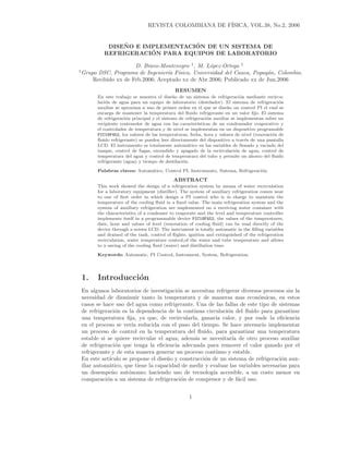 Articulo Implementacion De Un Sistema De Refrigeracion PDF