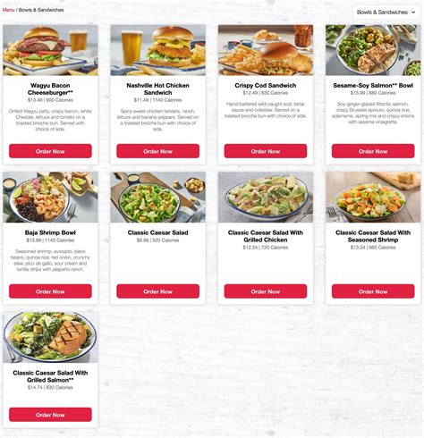 Red Lobster Menu With Prices Pictures