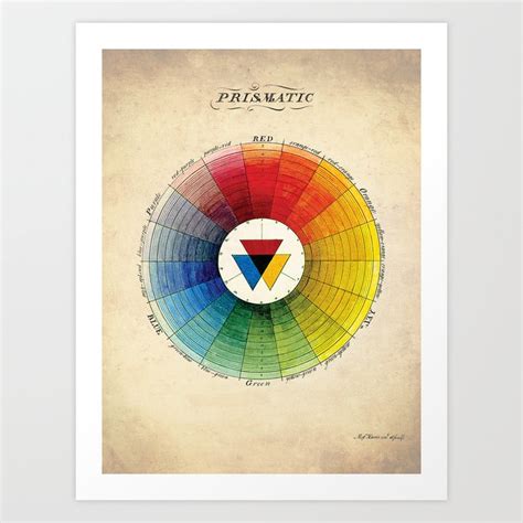 Color Wheel, Prismatic Color Wheel, Color Wheel Art Print, Color Wheel ...