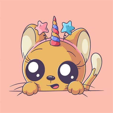 Cute Unicorn Cat Wearing A Star Headband 36096697 Vector Art At Vecteezy