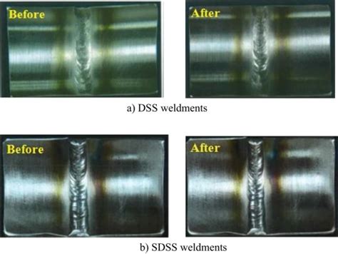 Typical Specimen Before And After Astm G Test A Dss Weldments B