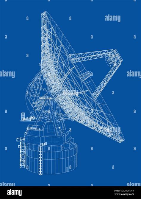 Radio Telescope Concept Outline Vector Stock Vector Image And Art Alamy