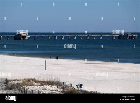 Gulf Shores State Park Fishing Pier In The Gulf Of Mexico At Orange