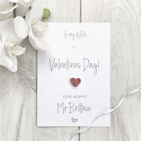 Personalised Valentine Card For Your Husband Or Wife On Valentines Day