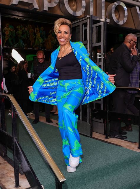 Kelly Holmes in a Bright Blue Printed Trouser Suit - London 04/19/2023 ...