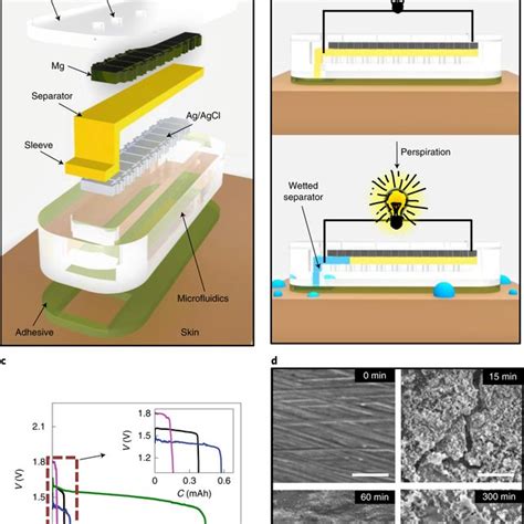 Sweat Activated Biocompatible Batteries For Epidermal Electronic And