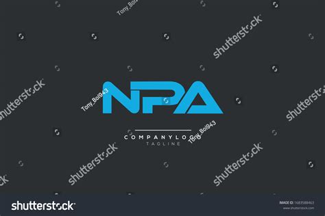 Npa Letter Logo Design Template Vector Royalty Free Stock Vector