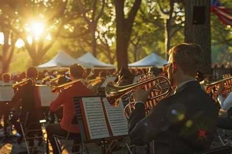 Premium Photo Community Band Concert In The Park Featuring Patri