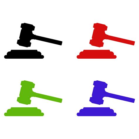 Judge Hammer On White Background 2086346 Vector Art at Vecteezy