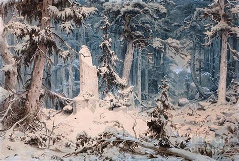 Snowy Forest Painting by AAR Reproductions - Fine Art America