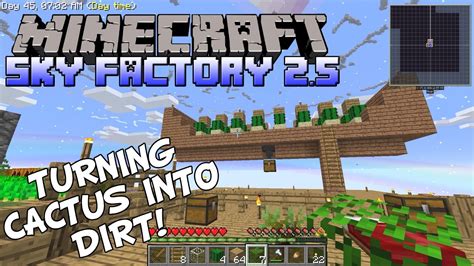 The First Steps In Building The Dirt Farm Minecraft Sky Factory