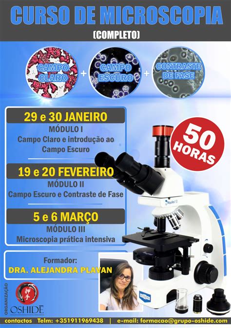 CURSO DE MICROSCOPIA DE CAMPO ESCURO CAMPO CLARO E CONTRASTE DUPLO