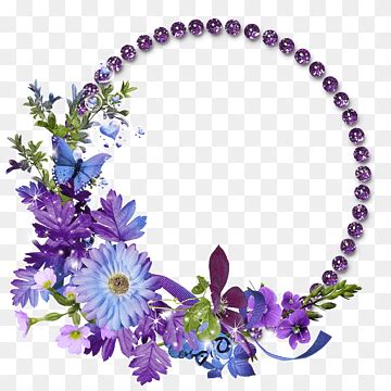 Marcos floral purpura png imágenes PNGWing