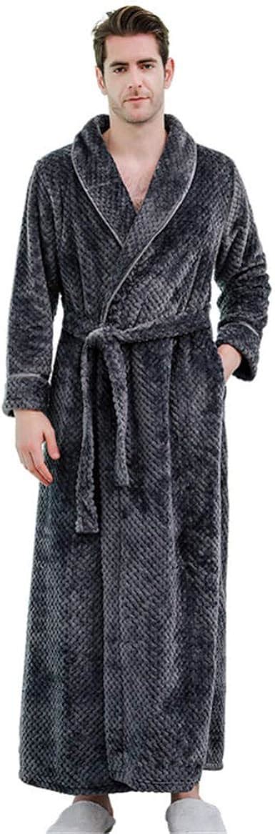 Baidefeng Dressing Gowns For Men Autumn And Winter Thickened Flannel Men S Nightgown High End