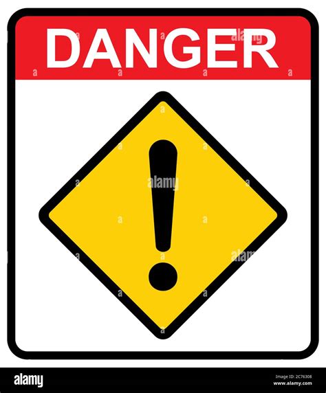 Exclamation Mark Flat Design Icon Vector Hazard Warning Attention Sign